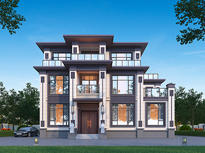 三层新中式别墅设计图纸